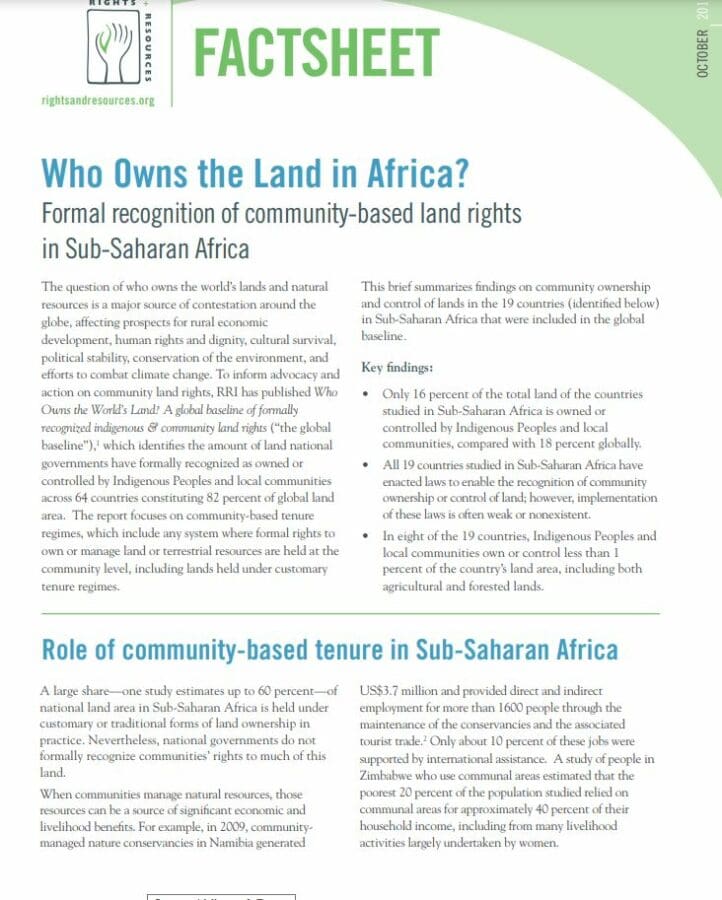 Whose land? Land status and regulation