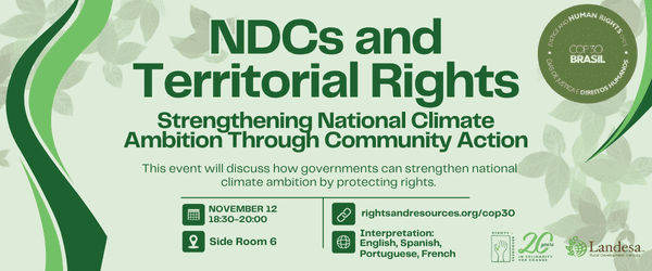 NDCs and Territorial Rights: Strengthening National Climate Ambition through Community Action