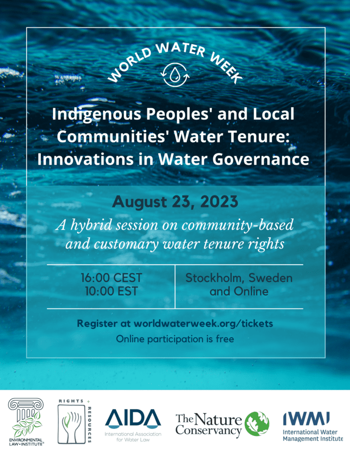 HYBRID SESSION — Indigenous Peoples’ and Local Communities’ Water ...
